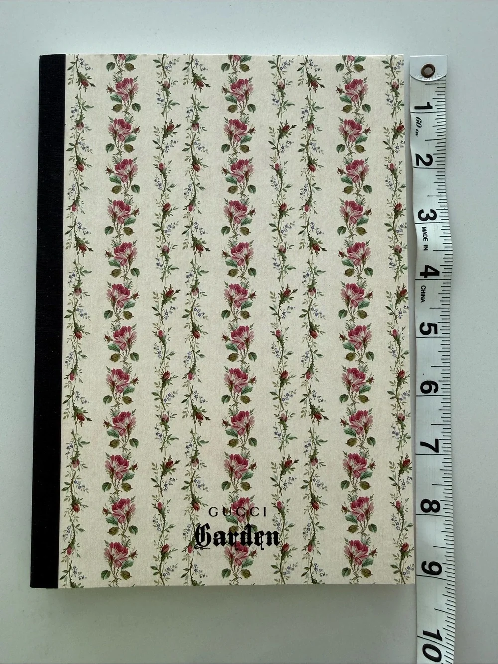 Gucci Garden Floral Stripe Notebook - Pink/Cream, Brand New